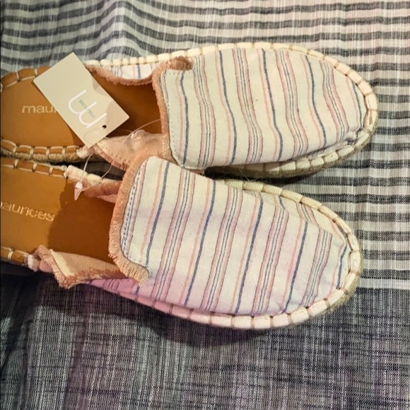 Maurices Boho Striped Slip On Slides Fringe Size 7 - Picture 5 of 11